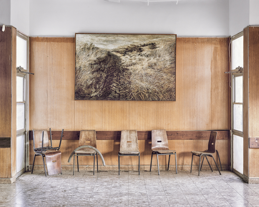 Landscape Painting On Wall Dining Hall Kibbutz Yiftach 2015